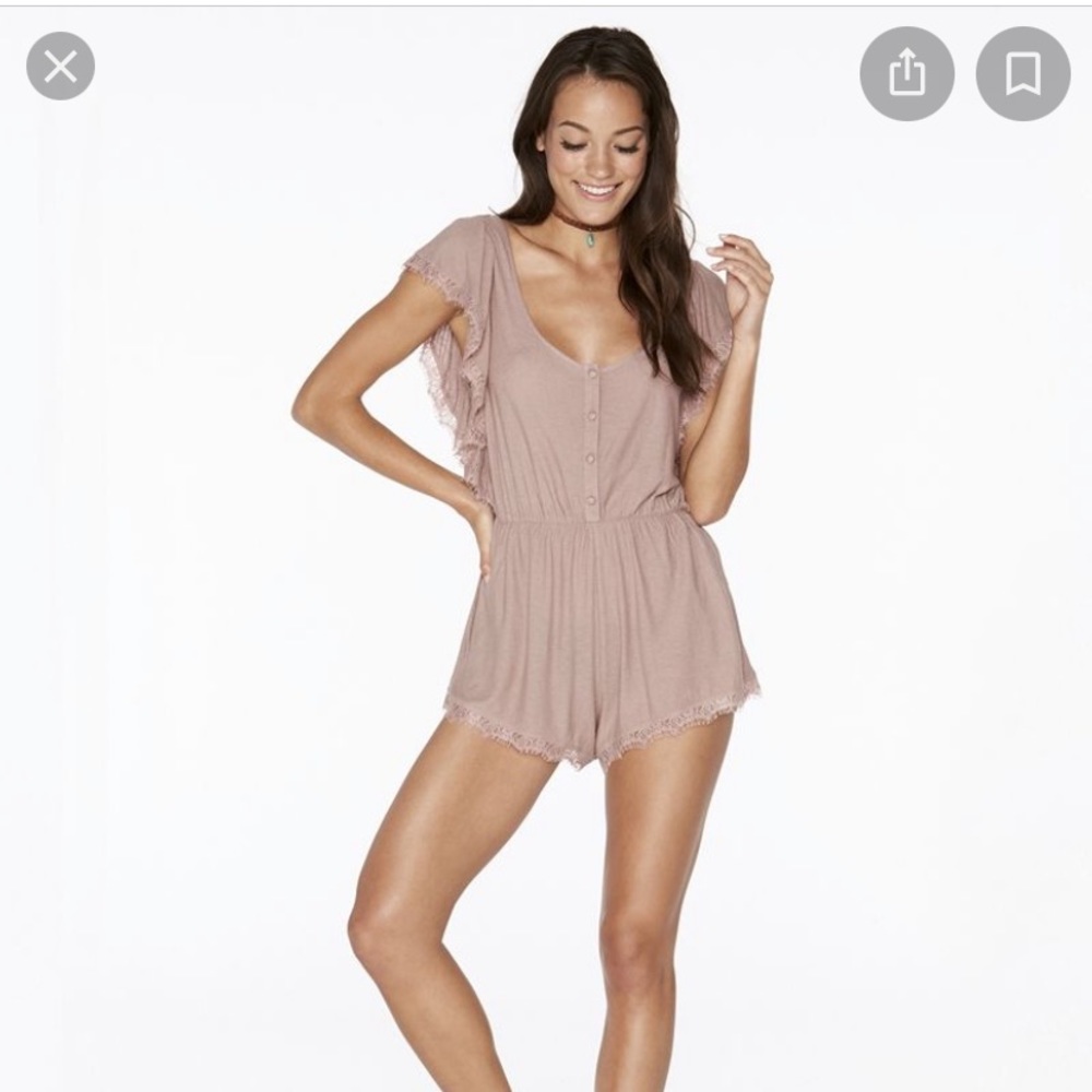 L Space Beige Romper